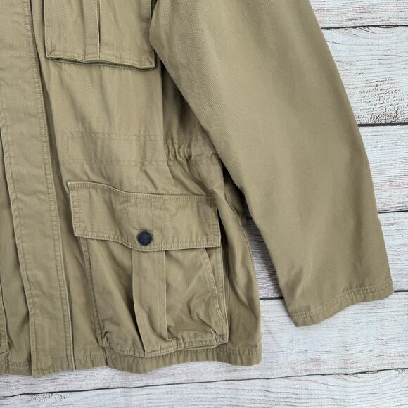 Timberland Brookfield Mountain Twill Bomber Jacket Mens XL Beige Cargo Explorer - Picture 6 of 14